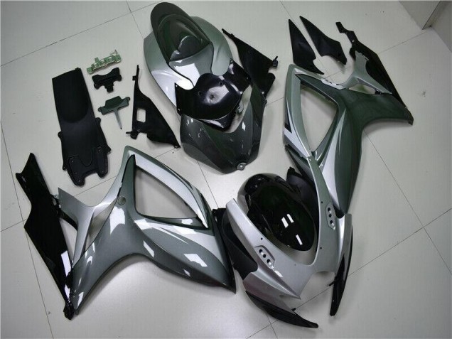 2006-2007 Silver Grey Suzuki GSXR 600/750 Motorcycle Replacement Fairings 2006-2007 Silver Grey Suzuki GSXR 600/750 Motorcycle Replacement Fairings