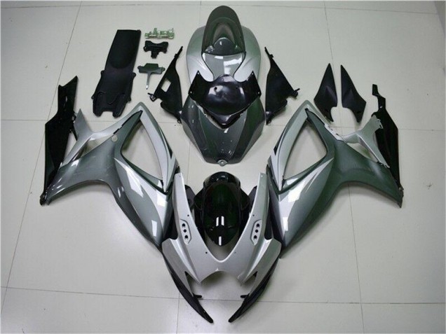2006-2007 Silver Grey Suzuki GSXR 600/750 Motorcycle Replacement Fairings 2006-2007 Silver Grey Suzuki GSXR 600/750 Motorcycle Replacement Fairings