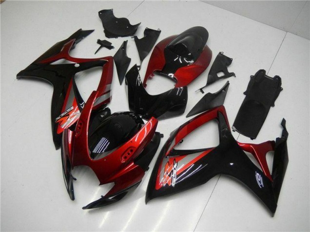 2006-2007 Red Black Suzuki GSXR 600/750 Motor Bike Fairings 2006-2007 Red Black Suzuki GSXR 600/750 Motor Bike Fairings