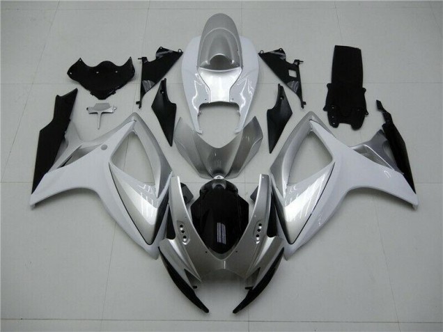 2006-2007 Silver Suzuki GSXR 600/750 Motorcycle Fairings Kits 2006-2007 Silver Suzuki GSXR 600/750 Motorcycle Fairings Kits