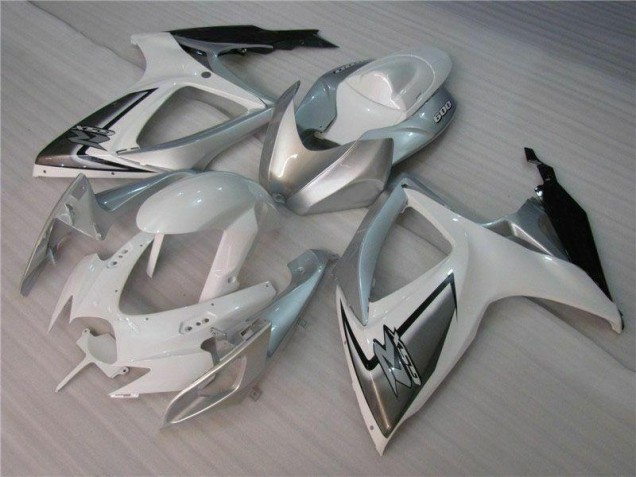 2006-2007 White Silver Suzuki GSXR 600/750 Motorcycle Fairing 2006-2007 White Silver Suzuki GSXR 600/750 Motorcycle Fairing