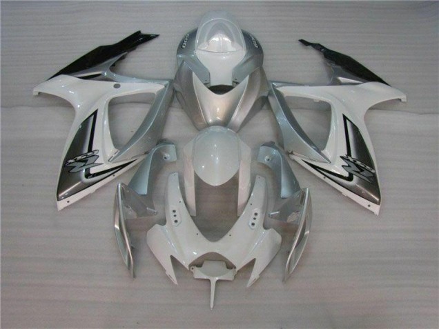 2006-2007 White Silver Suzuki GSXR 600/750 Motorcycle Fairing 2006-2007 White Silver Suzuki GSXR 600/750 Motorcycle Fairing