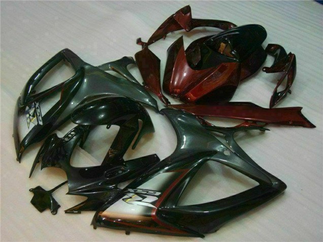 2006-2007 Black Red Suzuki GSXR 600/750 Motorcycle Fairings 2006-2007 Black Red Suzuki GSXR 600/750 Motorcycle Fairings