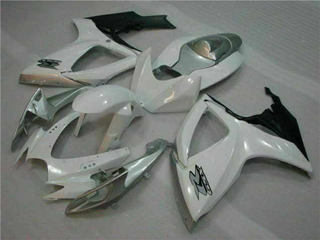 2006-2007 White Silver Suzuki GSXR 600/750 Motorcycle Fairing Kit 2006-2007 White Silver Suzuki GSXR 600/750 Motorcycle Fairing Kit