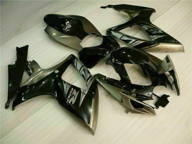 2006-2007 Black Grey Suzuki GSXR 600/750 Motorcycle Replacement Fairings 2006-2007 Black Grey Suzuki GSXR 600/750 Motorcycle Replacement Fairings