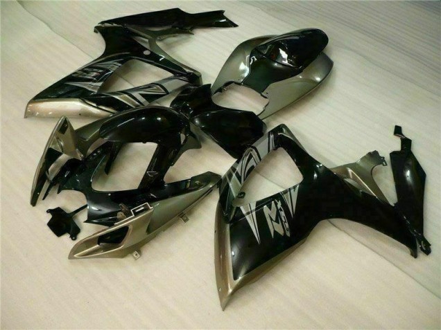2006-2007 Black Grey Suzuki GSXR 600/750 Motorcycle Replacement Fairings 2006-2007 Black Grey Suzuki GSXR 600/750 Motorcycle Replacement Fairings