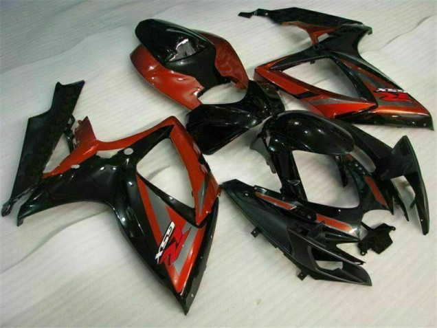 2006-2007 Black Red Suzuki GSXR 600/750 Motorcyle Fairings 2006-2007 Black Red Suzuki GSXR 600/750 Motorcyle Fairings