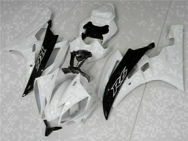 2006-2007 White Black Yamaha YZF R6 Bike Fairings