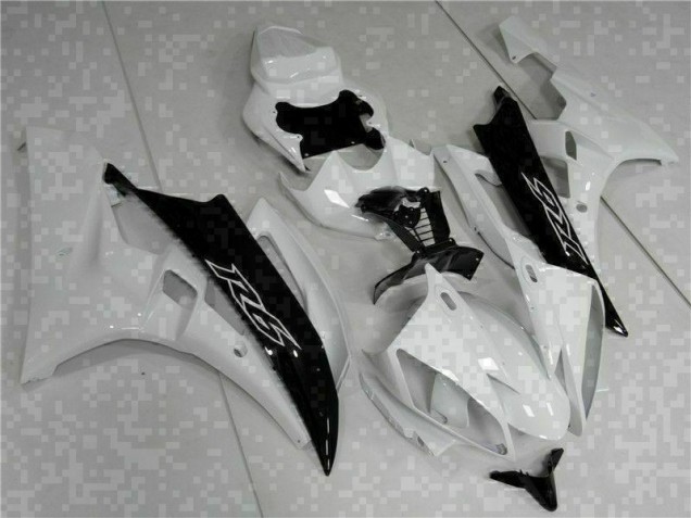 2006-2007 White Black Yamaha YZF R6 Bike Fairings
