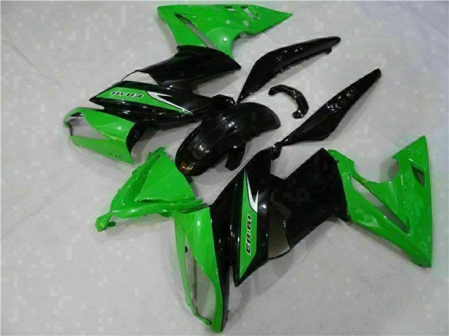 2006-2008 Green Black Kawasaki EX650 Bike Fairings & Bodywork 2006-2008 Green Black Kawasaki EX650 Bike Fairings & Bodywork