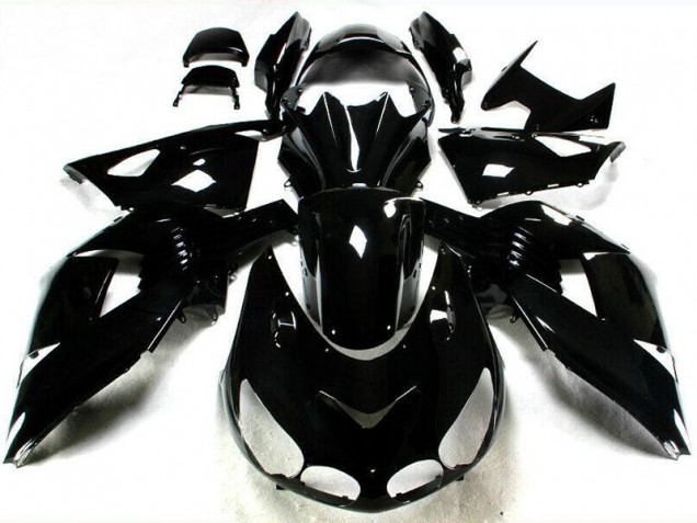 2006-2011 Glossy Black Kawasaki ZX14R ZZR1400 Motorbike Fairing 2006-2011 Glossy Black Kawasaki ZX14R ZZR1400 Motorbike Fairing
