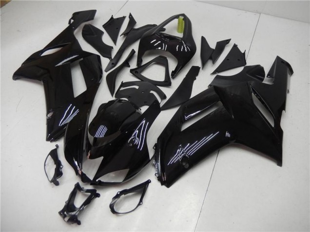 2007-2008 Glossy Black Kawasaki ZX6R Motorcycle Bodywork 2007-2008 Glossy Black Kawasaki ZX6R Motorcycle Bodywork