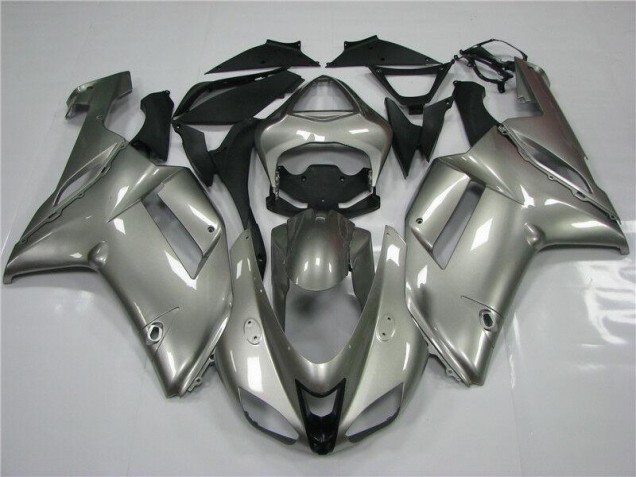 2007-2008 Grey Kawasaki ZX6R Moto Fairings 2007-2008 Grey Kawasaki ZX6R Moto Fairings