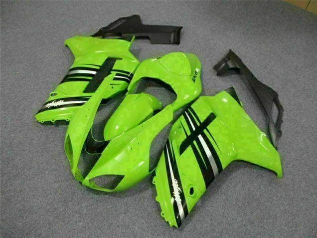 2007-2008 Green Black Kawasaki ZX6R Motorcycle Fairings Kit 2007-2008 Green Black Kawasaki ZX6R Motorcycle Fairings Kit