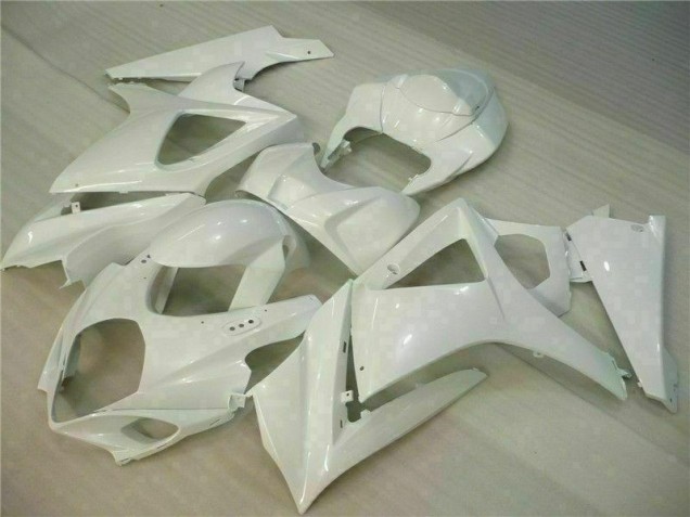2007-2008 White Suzuki GSXR 1000 K7 Motorcycle Fairing 2007-2008 White Suzuki GSXR 1000 K7 Motorcycle Fairing