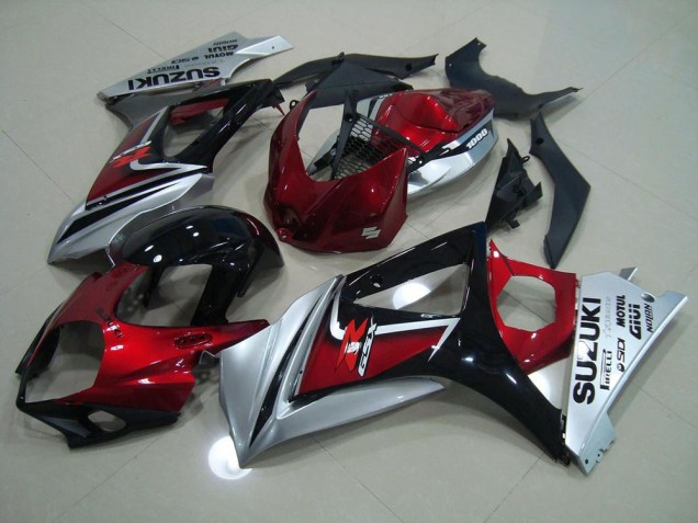 2007-2008 Red Black Silver Suzuki GSXR 1000 K7 Bike Fairing 2007-2008 Red Black Silver Suzuki GSXR 1000 K7 Bike Fairing