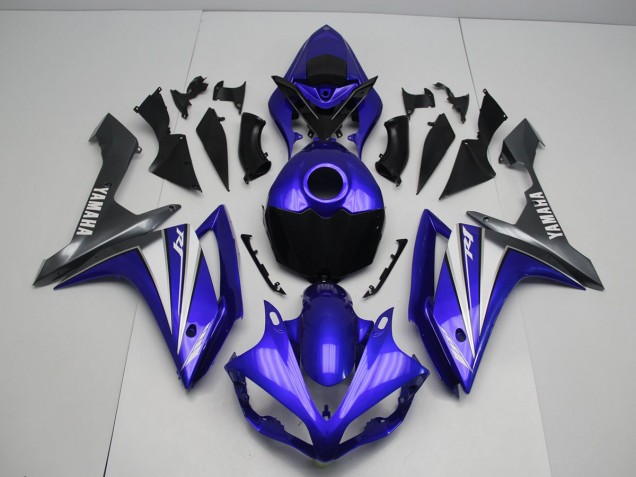 2007-2008 Blue White Yamaha YZF R1 Bike Fairing Kit
