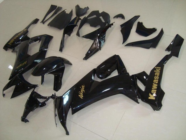 2008-2010 Glossy Black with Gold Sticker Kawasaki ZX10R Motorcycle Fairings 2008-2010 Glossy Black with Gold Sticker Kawasaki ZX10R Motorcycle Fairings
