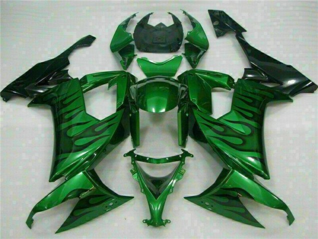 2008-2010 Green Flame Kawasaki ZX10R Bike Fairings 2008-2010 Green Flame Kawasaki ZX10R Bike Fairings