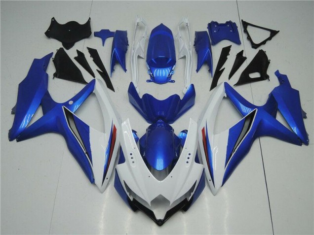 2008-2010 White Blue Suzuki GSXR 600/750 Replacement Fairings 2008-2010 White Blue Suzuki GSXR 600/750 Replacement Fairings