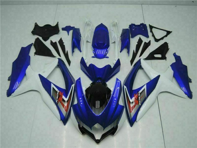 2008-2010 Blue White Suzuki GSXR 600/750 Motorcycle Fairings 2008-2010 Blue White Suzuki GSXR 600/750 Motorcycle Fairings