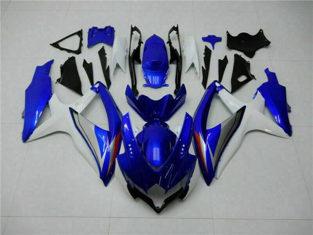 2008-2010 Blue White Suzuki GSXR 600/750 Motorcycle Fairing Kit 2008-2010 Blue White Suzuki GSXR 600/750 Motorcycle Fairing Kit