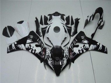 2008-2011 Black White Honda CBR1000RR Motorbike Fairing