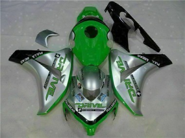 2008-2011 Green Silver Honda CBR1000RR Moto Fairings