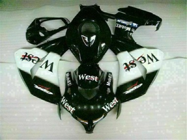 2008-2011 White Black West Honda CBR1000RR Motorbike Fairing Kits & Plastics