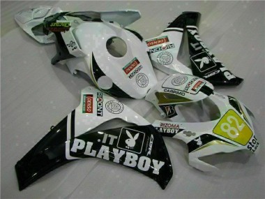2008-2011 White Black Playboy Honda CBR1000RR Motorcylce Fairings & Bodywork