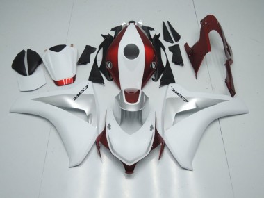 2008-2011 Candy Red White and Silver Honda CBR1000RR Motorcycle Fairing Kits