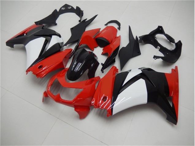 2008-2012 Red Black White Kawasaki EX250 Motorcycle Fairings
