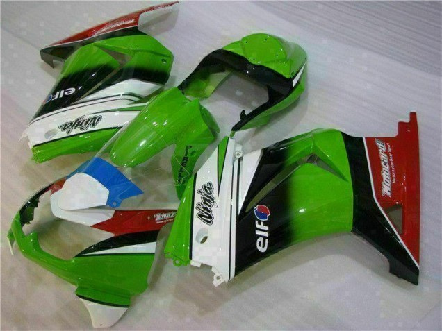2008-2012 White Green Black Ninja Kawasaki EX250 Motorbike Fairing