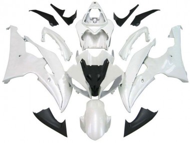 2008-2016 Pearl White Yamaha YZF R6 Bike Fairings