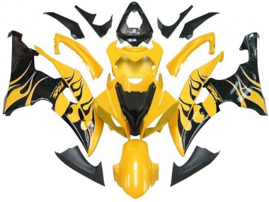 2008-2016 Yellow Black Flame R6 Yamaha YZF R6 Replacement Motorcycle Fairings