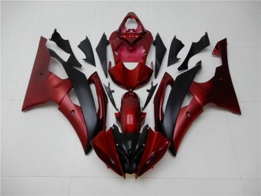 2008-2016 Red Black Yamaha YZF R6 Bike Fairing Kit