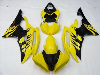 2008-2016 Yellow Black Yamaha YZF R6 Motorcycle Replacement Fairings