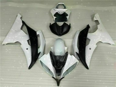 2008-2016 White Black Yamaha YZF R6 Motorcycle Fairings Kit