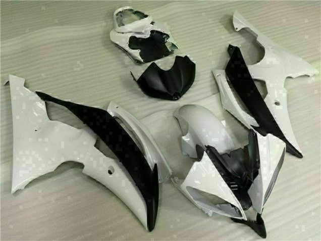 2008-2016 White Black Yamaha YZF R6 Motorcycle Fairings Kit 2008-2016 White Black Yamaha YZF R6 Motorcycle Fairings Kit