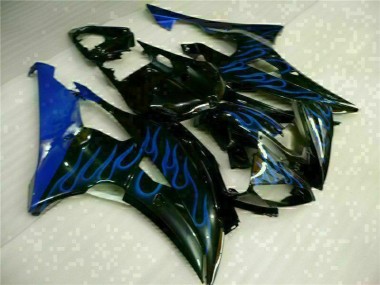 2008-2016 Blue Flame Black Yamaha YZF R6 Motorcylce Fairings