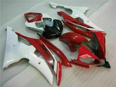 2008-2016 Red White Yamaha YZF R6 Motorbike Fairing Kits