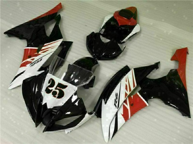 2008-2016 White Black Yamaha YZF R6 Motor Fairings