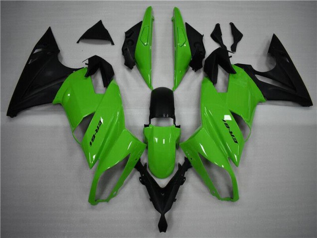 2009-2011 Green Black Kawasaki EX650 Replacement Motorcycle Fairings 2009-2011 Green Black Kawasaki EX650 Replacement Motorcycle Fairings
