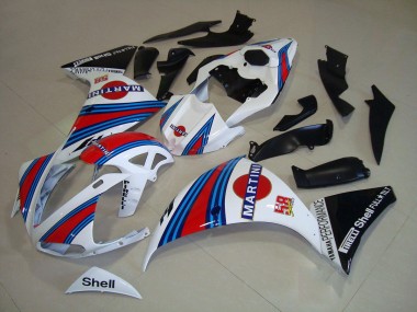 2009-2011 White Black Martini Yamaha YZF R1 Motorbike Fairings