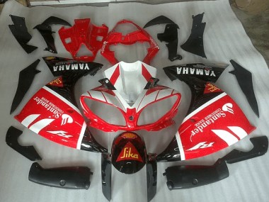 2009-2011 Red White and Black Graphic Yamaha YZF R1 Motorbike Fairing