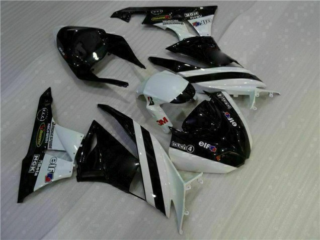 2009-2012 Black White 3M Touch4 Kawasaki ZX6R Motorcycle Fairing Kits 2009-2012 Black White 3M Touch4 Kawasaki ZX6R Motorcycle Fairing Kits
