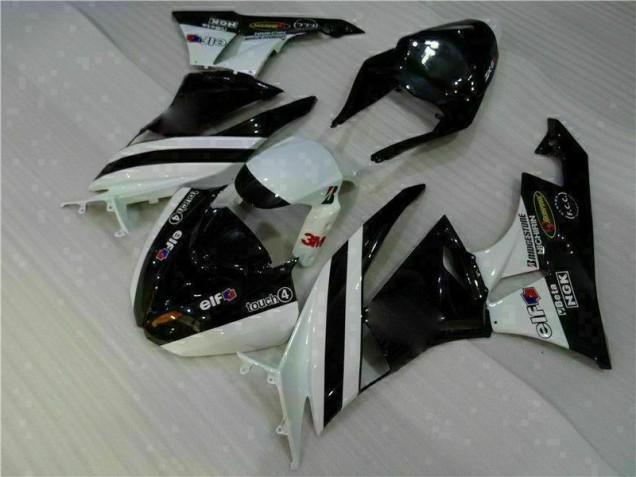 2009-2012 Black White 3M Touch4 Kawasaki ZX6R Motorcycle Fairing Kits 2009-2012 Black White 3M Touch4 Kawasaki ZX6R Motorcycle Fairing Kits