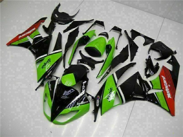 2009-2012 Green Black Red Kawasaki ZX6R Bike Fairing 2009-2012 Green Black Red Kawasaki ZX6R Bike Fairing