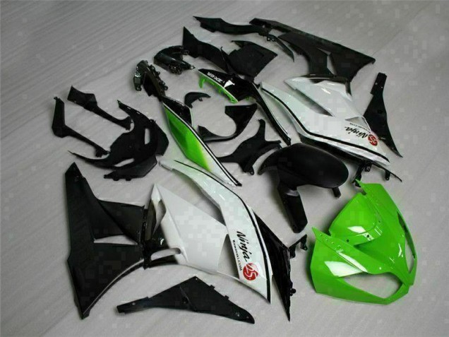 2009-2012 Green Black White 25 Kawasaki ZX6R Bike Fairings 2009-2012 Green Black White 25 Kawasaki ZX6R Bike Fairings