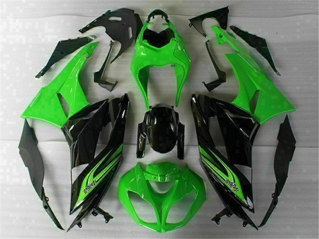 2009-2012 Green Black Kawasaki ZX6R Motorbike Fairing 2009-2012 Green Black Kawasaki ZX6R Motorbike Fairing